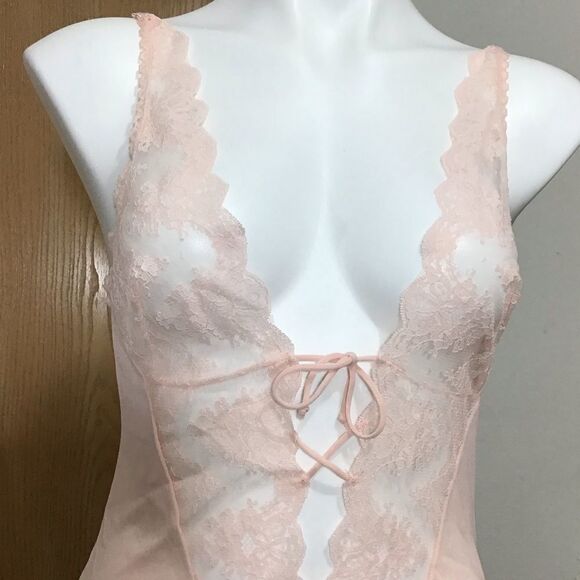Formfit Rogers Vintage Baby Pink Bodysuit Mushroom Style Size 34/12 - Picture 5 of 14